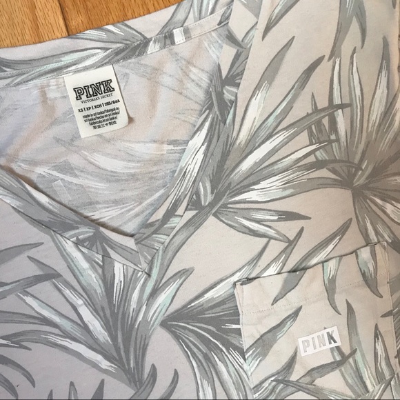 Pink extra small leafy top short sleeve tee - Picture 2 of 2